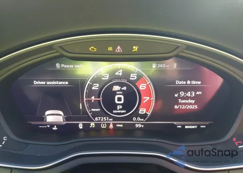 2019 Audi S4 3.0T Premium z USA, uszkodzony, nr VIN WAUB4AF40KA115768